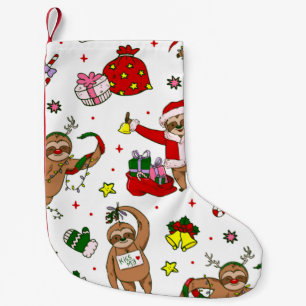 Petite Chaussette De Noël joyeux noël sloth santa claus rennes petit c