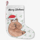 Petite Chaussette De Noël Joyeux Noël Slothmas (Devant)