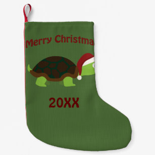 Petite Chaussette De Noël Joyeux Noël ! Tortue de Père Noël