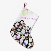 Petite Chaussette De Noël Joyeux pingouins Noël Stocker (Devant (Accrochage))