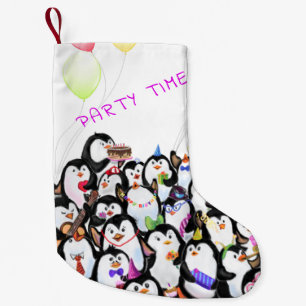 Petite Chaussette De Noël Joyeux pingouins Noël Stocker