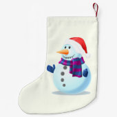 Petite Chaussette De Noël Joyeux Snowman Noël Stocker (Dos)