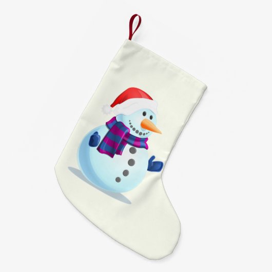 Petite Chaussette De Noël Joyeux Snowman Noël Stocker (Devant (Accrochage))