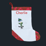 Petite Chaussette De Noël Jujitsu Snowman<br><div class="desc">Un mignon bonhomme de neige en hiver porte sa ceinture d'arts martiaux sur ses mouvements de jujitsu. Idéal pour ces types de tuff ! Ajoutez le nom comme vous le souhaitez.</div>