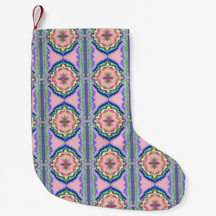 Petite Chaussette De Noël Kaleidoscope Fleur Vibrante : Mandala Rose et Émer