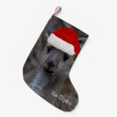 Petite Chaussette De Noël Kangaroo Australie Animal Red Santa Hat (Devant (Accrochage))