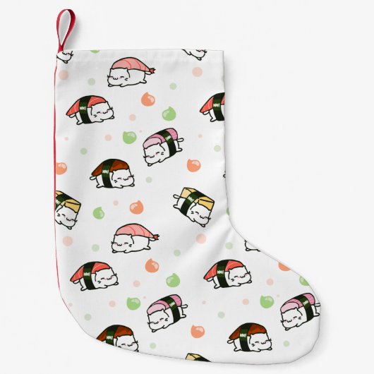 Petite Chaussette De Noël Kawaii Neko Nigiri (Devant)