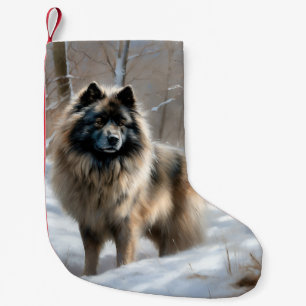 Petite Chaussette De Noël Keeshond Qu'il neige Noël