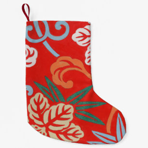 Petite Chaussette De Noël Kimono japonais hawaïen rouge : Vintage floral