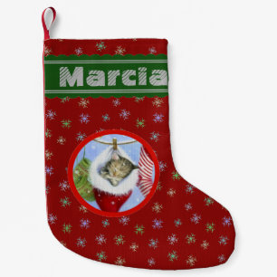 Petite Chaussette De Noël Kitten de Noël personnalisé
