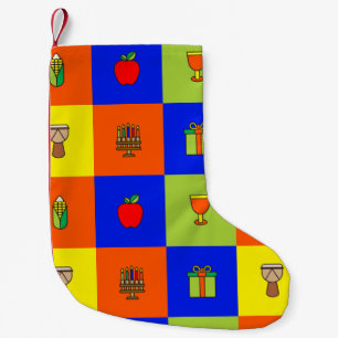 Petite Chaussette De Noël kwanzaa remplissage de bloc de couleurs