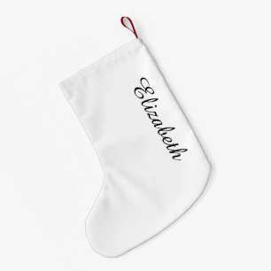 Petite Chaussette De Noël La couleur solide simplement blanche le