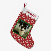Petite Chaussette De Noël La coutume de chat ajoutent le guingan de Kitty de (Devant (Accrochage))