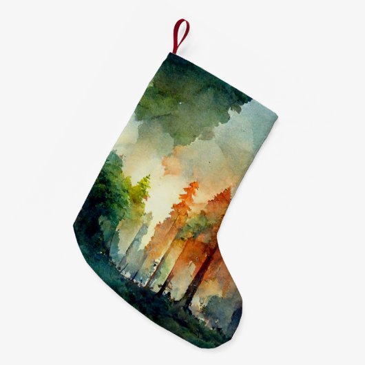 Petite Chaussette De Noël La forêt (nature) (Devant (Accrochage))