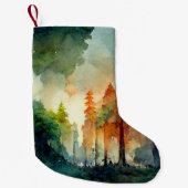 Petite Chaussette De Noël La forêt (nature) (Devant)