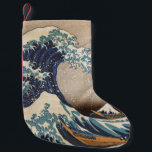 Petite Chaussette De Noël La Grande Vague au large de Kanagawa<br><div class="desc">La Grande Vague au large de Kanagawa est une gravure en bois de l'artiste japonais Hokusai. Il a été publié vers 1830 à la fin de la période Edo.</div>