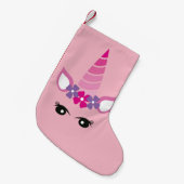 Petite Chaussette De Noël La licorne rose (Devant (Accrochage))