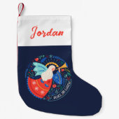 Petite Chaussette De Noël La paix sur Terre Angel Design (Devant)