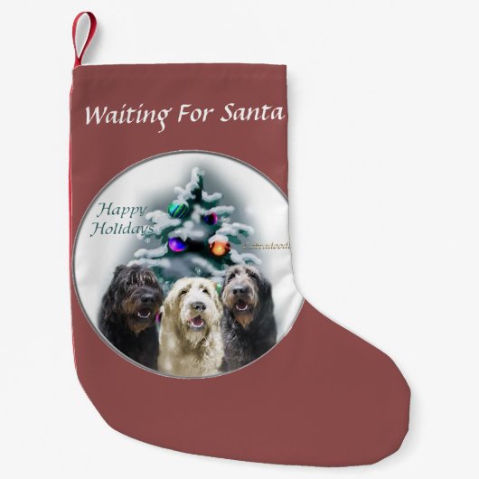 Petite Chaussette De Noël Labradoodle Trio Noël (Devant)