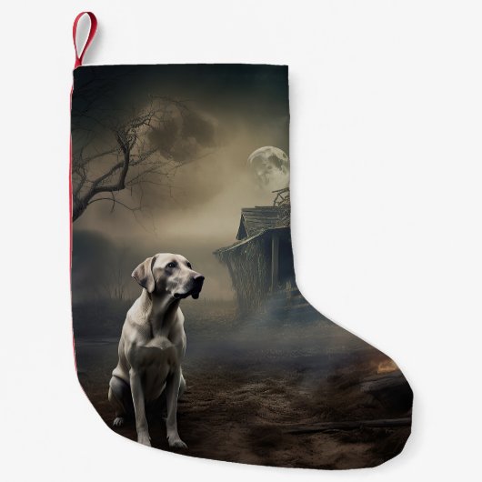Petite Chaussette De Noël Labrador Halloween Épouvantable (Devant)