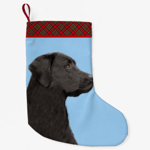 Petite Chaussette De Noël Labrador Retriever Black Peinture Original Chien A