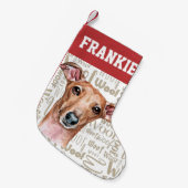 Petite Chaussette De Noël Laine Greyhound italienne Imprimer Noël Stocker (Devant (Accrochage))