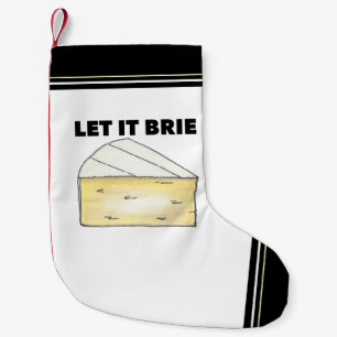 Petite Chaussette De Noël Laissez-le Brie Fromage Français Wedge Cocktail Pa