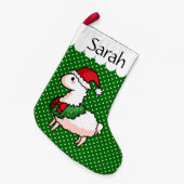 Petite Chaussette De Noël Lama Elf de vacances (Devant (Accrochage))
