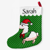 Petite Chaussette De Noël Lama Elf de vacances (Dos)