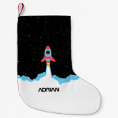 Petite Chaussette De Noël Lancement de fusées dans l'espace extra-atmosphéri (Devant)