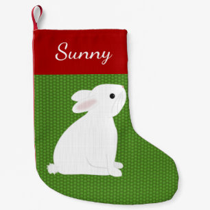Petite Chaussette De Noël Lapin blanc animal