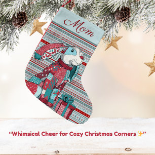 Petite Chaussette De Noël Lapin fantaisiste
