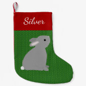Petite Chaussette De Noël Lapin gris animal (Devant)