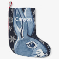 Lapin personnalisé Bleu Bleu Fléau de neige