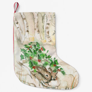 Petite Chaussette De Noël Lapins de bouleau
