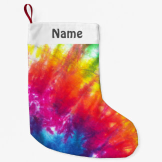 Petite Chaussette De Noël L'arc-en-ciel teignent en nouant customisé