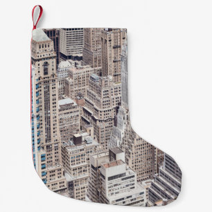 Petite Chaussette De Noël L'architecture diversifiée de New York, les couleu