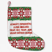 Petite Chaussette De Noël Latviesu Tautasdziesma (Devant)