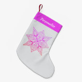 Petite Chaussette De Noël Lavender Purple Mandala Personalized Christmas (Devant (Accrochage))