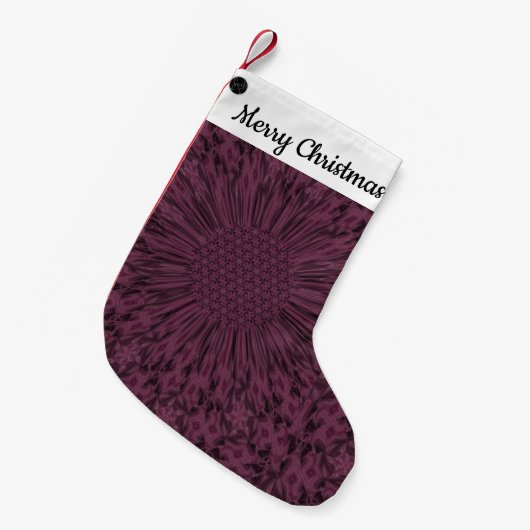 Petite Chaussette De Noël LavishlyOn Personnalisable Pays Vin/Eggplan Bloom (Devant (Accrochage))