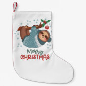 Petite Chaussette De Noël Lazy Sloth Noël (Devant)