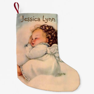 Petite Chaussette De Noël Le bébé personnalisé que l'ange s'envole le dou