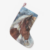 Petite Chaussette De Noël Le Cheval Pinto Pony (Devant (Accrochage))