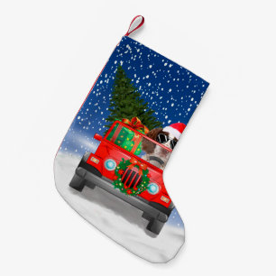 Petite Chaussette De Noël Le chien espagnol Springer anglais avec des cadeau