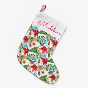 Petite Chaussette De Noël Le colibri tropical ajoutent votre nom