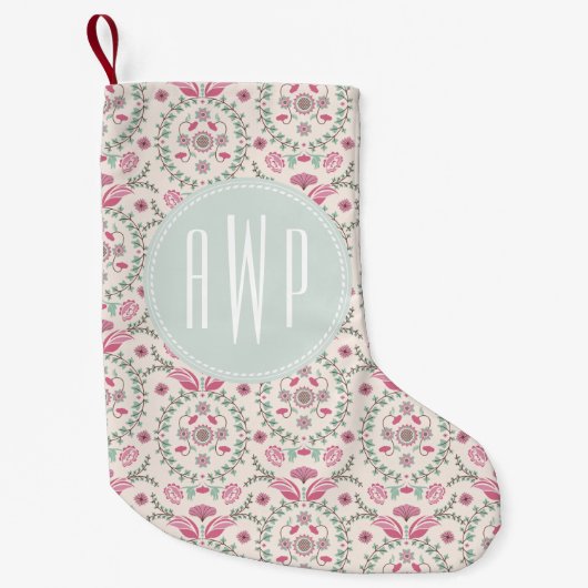 Petite Chaussette De Noël Le cru a inspiré le bas de Noël de monogramme (Devant)
