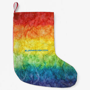 Petite Chaussette De Noël Le drapeau tie-dyé de SlipperyJoe arc-en-ciel pres