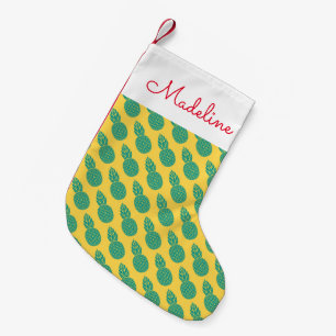 Petite Chaussette De Noël Le motif   d'ananas ajoutent votre initiale