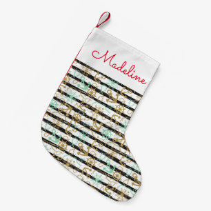 Petite Chaussette De Noël Le motif d'ancre flottante ajoutent votre nom
