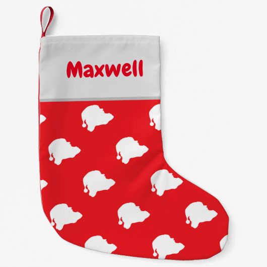 Petite Chaussette De Noël Le Père Noël en rouge (Devant)